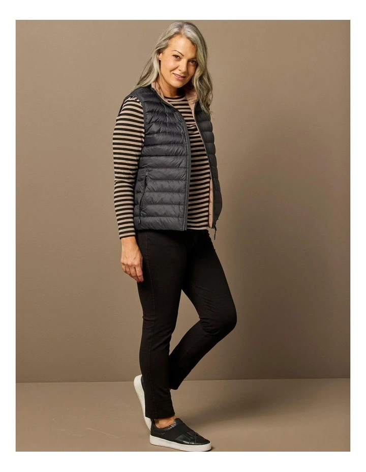 Outdoors Reversible Down Vest in Black image 5