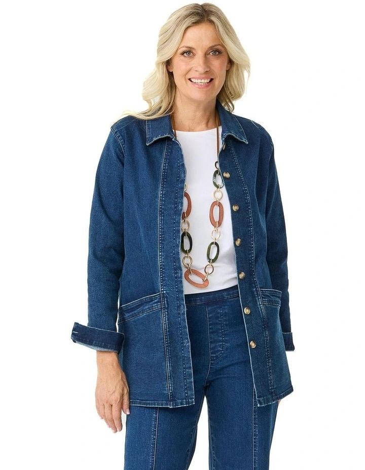 Harper Denim Longline Jacket image 1