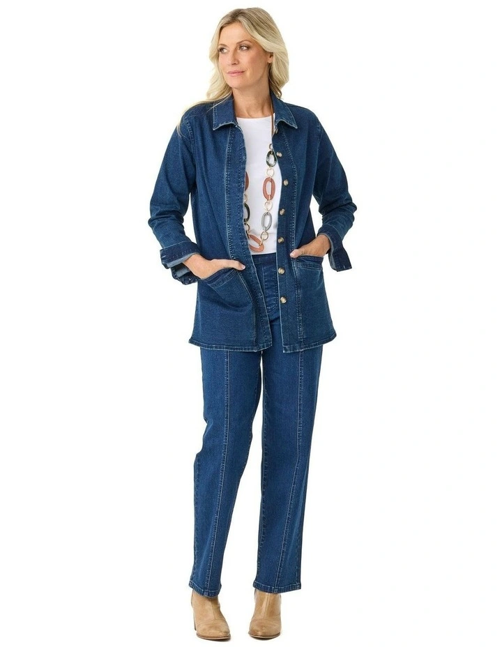 Harper Denim Longline Jacket image 4