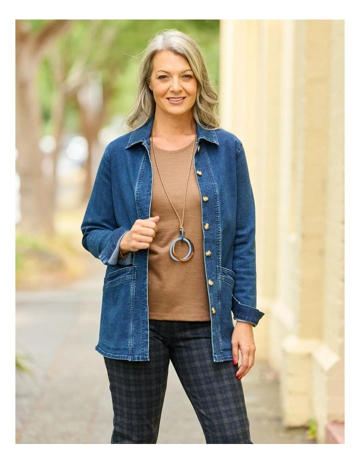 Harper Denim Longline Jacket image 6