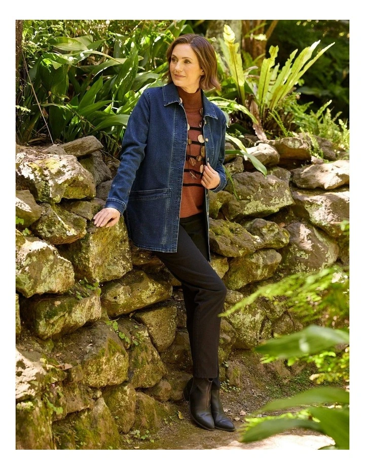 Harper Denim Longline Jacket image 7