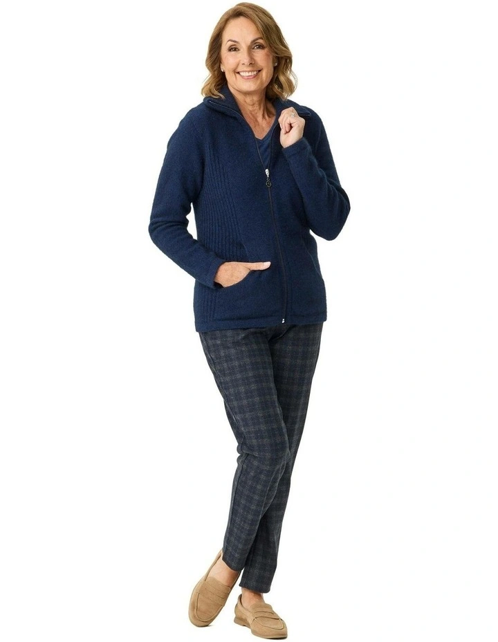 Market Day Possum Zip Cardigan in Blue image 4