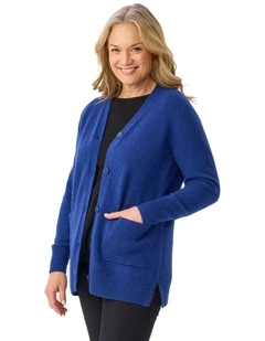 Austin Buttons Cardigan in Blue