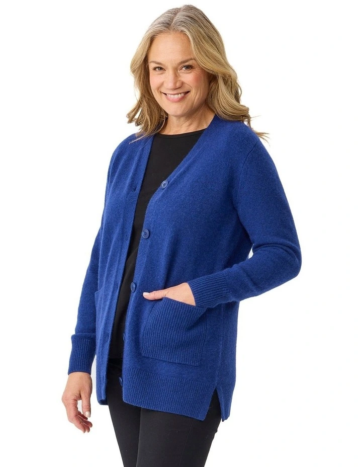 Austin Buttons Cardigan in Blue image 1