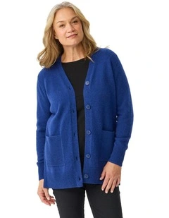 Austin Buttons Cardigan in Blue