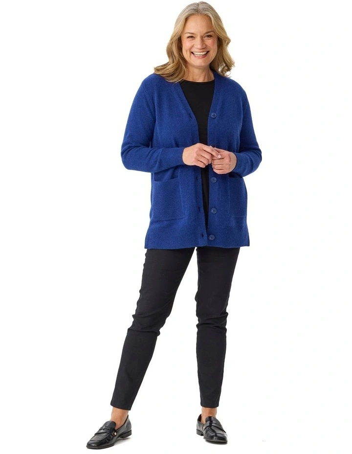 Austin Buttons Cardigan in Blue image 4