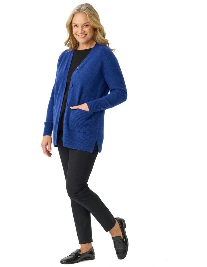 Austin Buttons Cardigan in Blue image 4