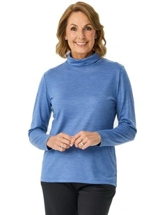 Hedrena Skivvy Long Sleeve Top in Blue