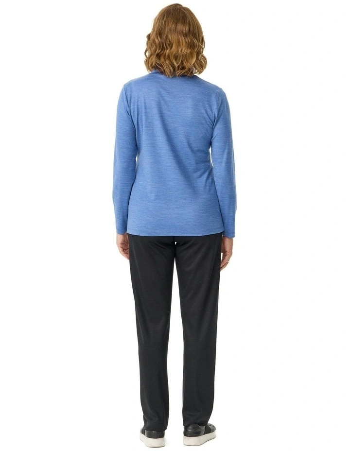 Hedrena Skivvy Long Sleeve Top in Blue image 2