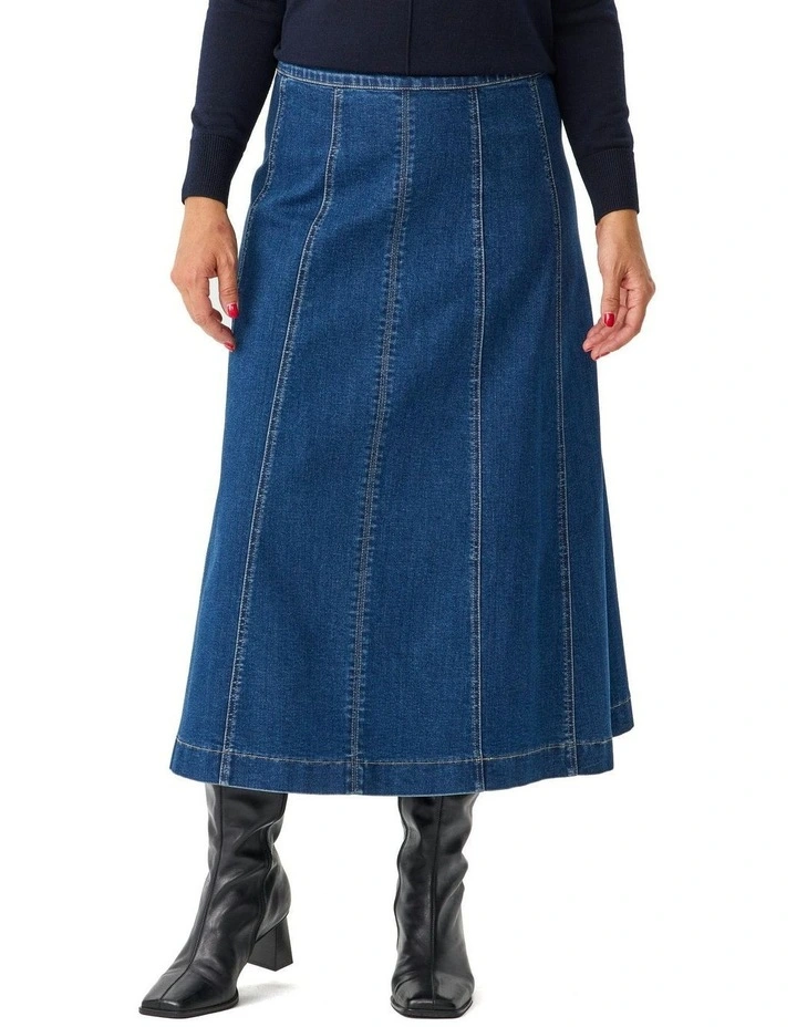 Harper Gored Denim Skirt image 1