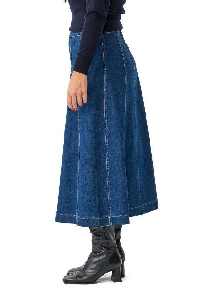 Harper Gored Denim Skirt image 3