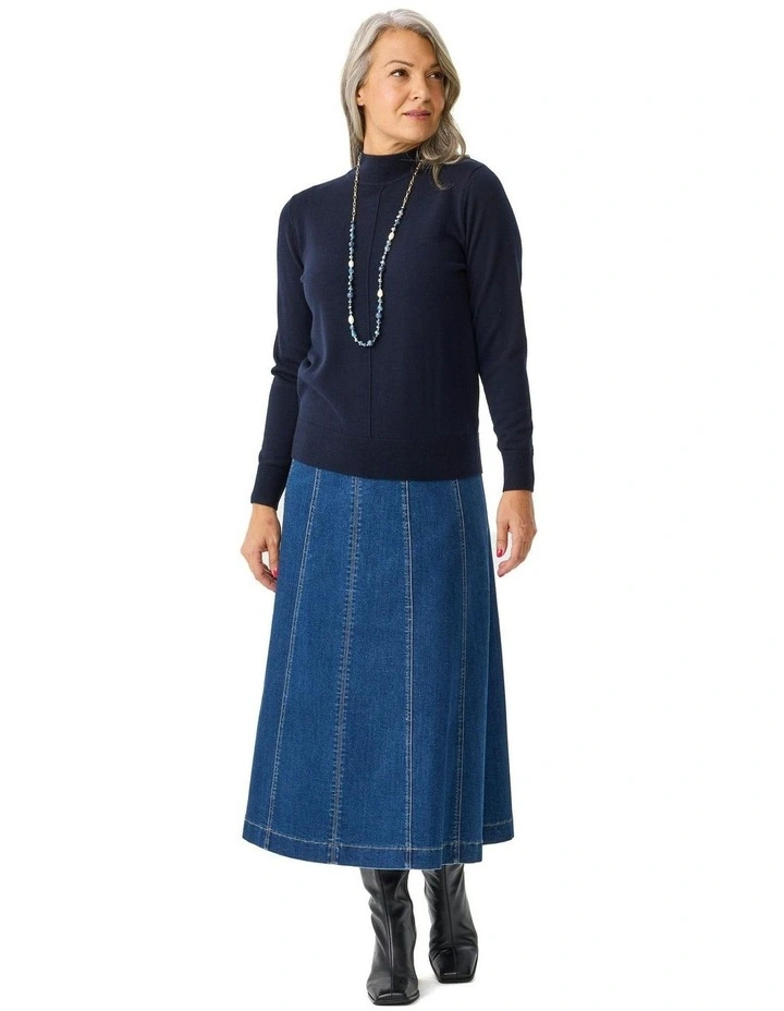 Harper Gored Denim Skirt image 4