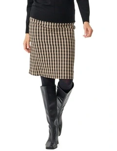 Bayview Check Pull On Skirt in Multi