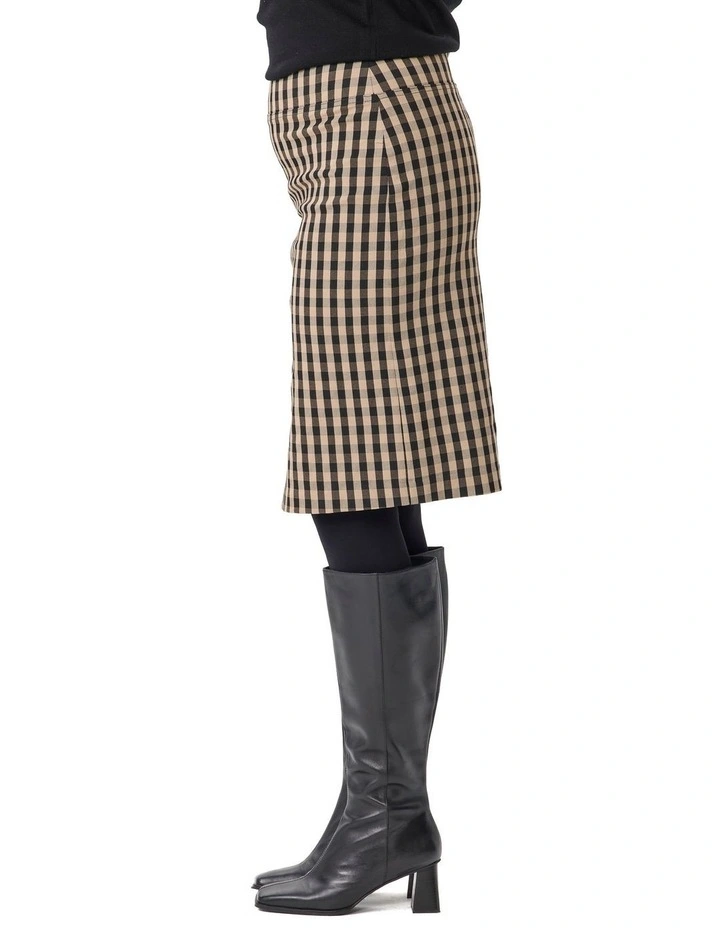 Bayview Check Pull On Skirt in Multi image 3