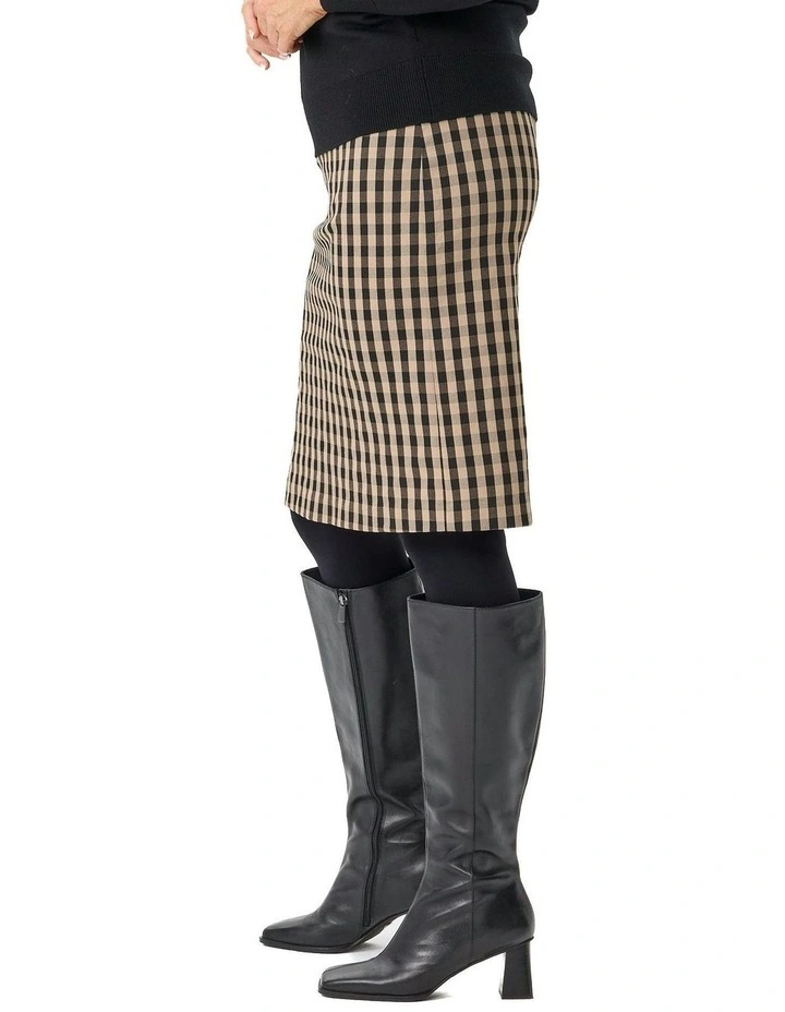 Bayview Check Pull On Skirt in Multi image 3