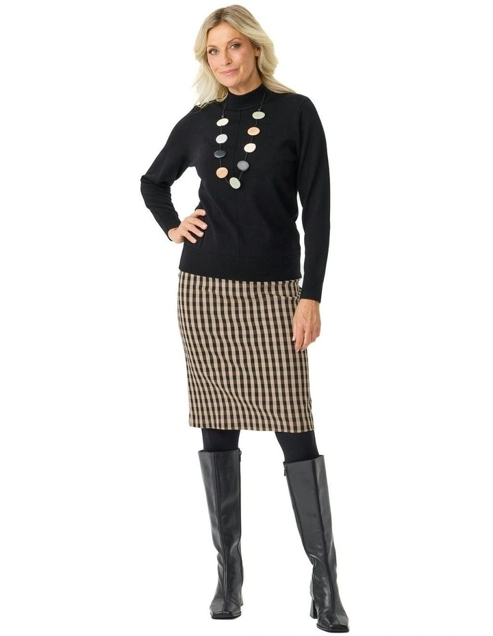 Bayview Check Pull On Skirt in Multi image 4