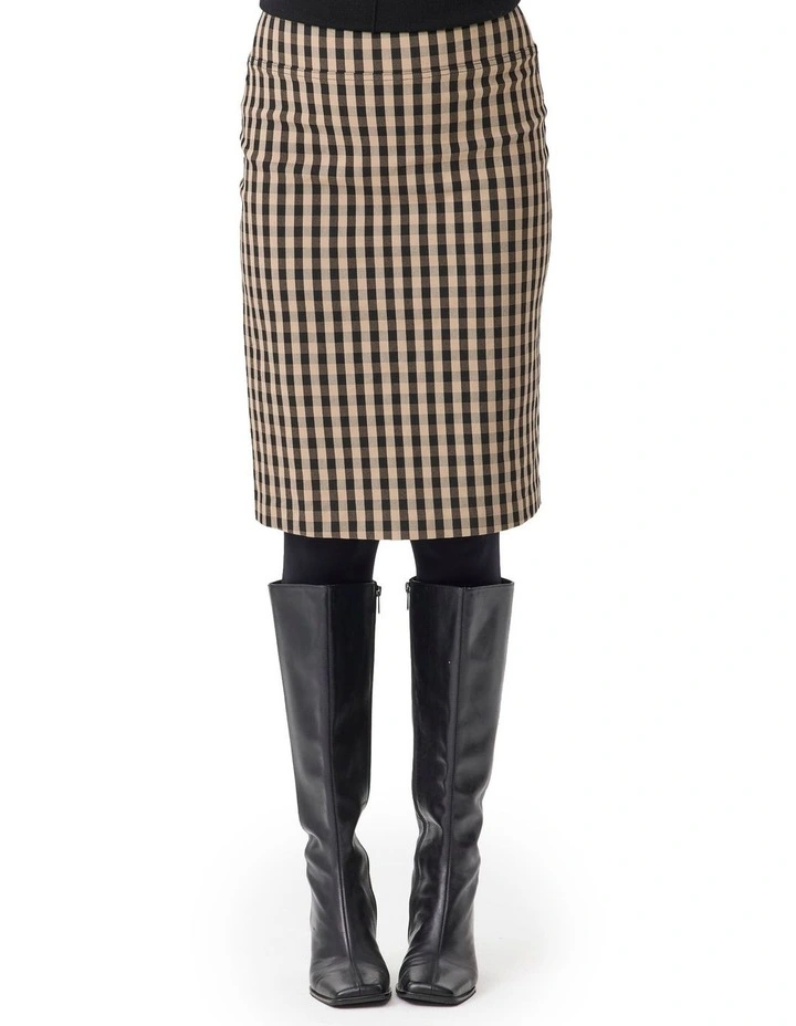 Bayview Check Pull On Skirt in Multi image 5