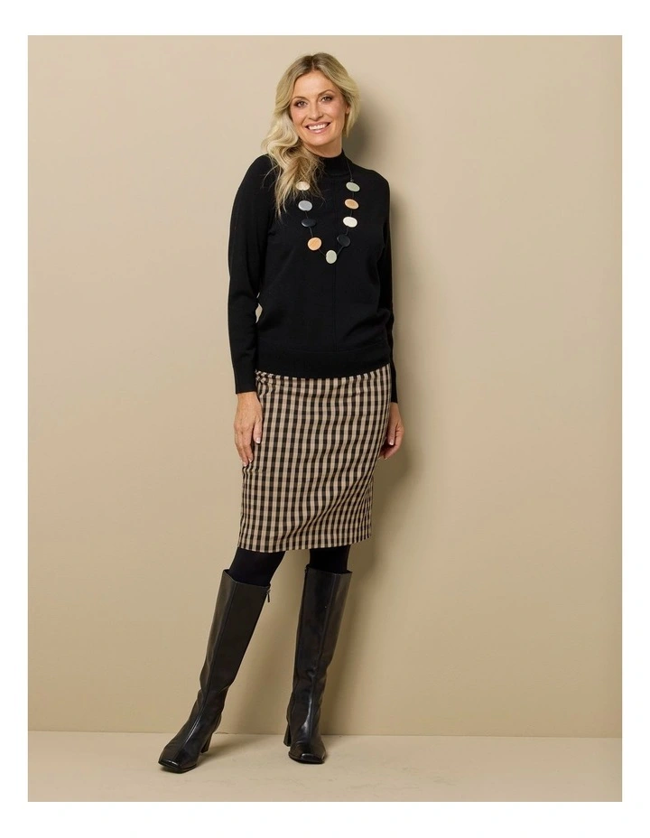 Bayview Check Pull On Skirt in Multi image 6