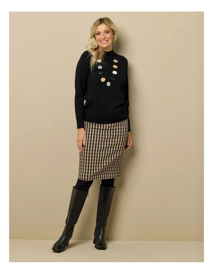 Bayview Check Pull On Skirt in Multi image 6