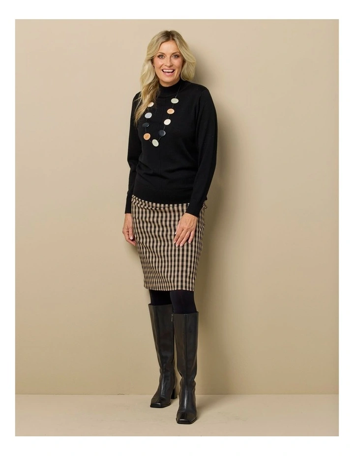 Bayview Check Pull On Skirt in Multi image 7