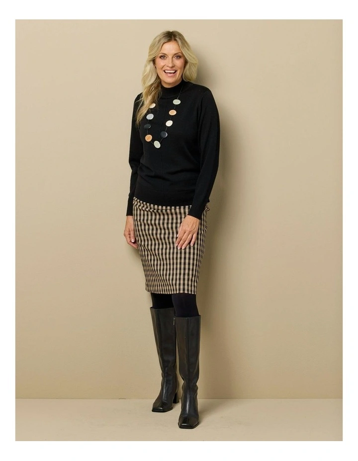 Bayview Check Pull On Skirt in Multi image 7