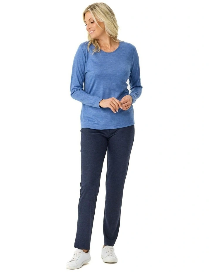 Hedrena Pull On Slim Leg Pant in Blue image 4