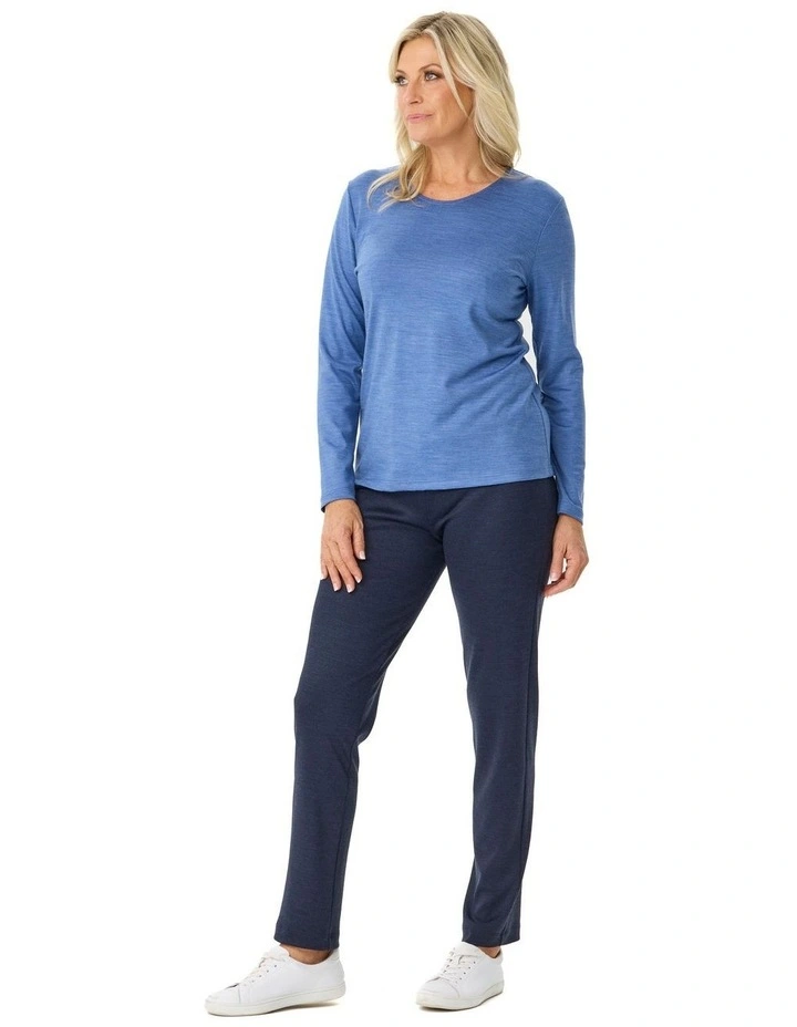 Hedrena Pull On Slim Leg Pant in Blue image 5