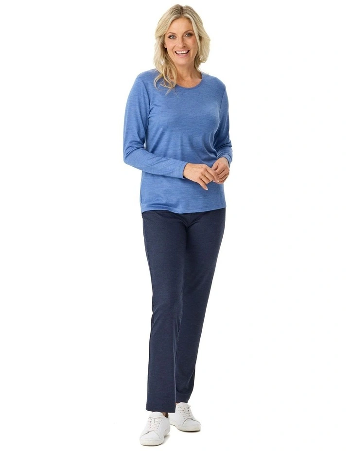 Hedrena Pull On Slim Leg Pant in Blue image 6