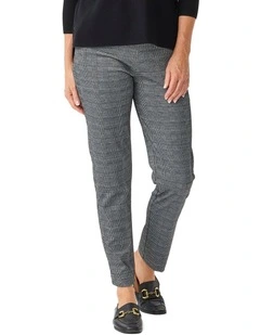 Middleton Check Stretch Pocket Pant in Grey