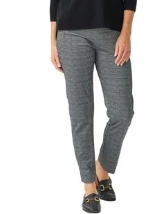 Middleton Check Stretch Pocket Pant in Grey