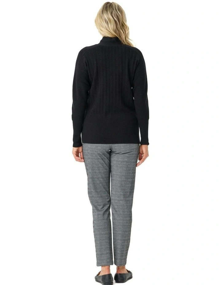 Middleton Check Stretch Pocket Pant in Grey image 2