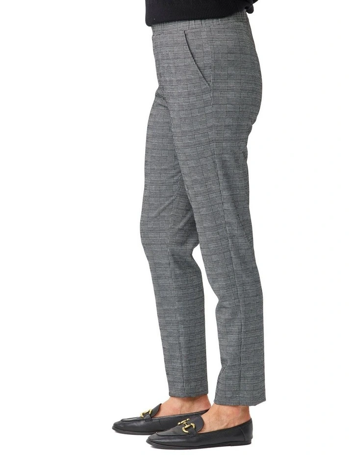 Middleton Check Stretch Pocket Pant in Grey image 3