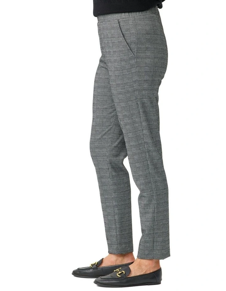 Middleton Check Stretch Pocket Pant in Grey image 3
