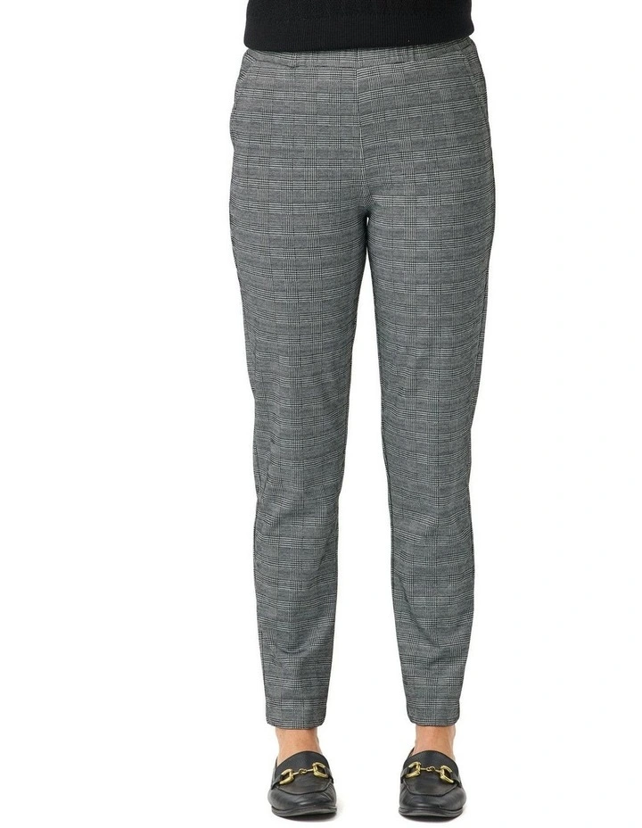 Middleton Check Stretch Pocket Pant in Grey image 4