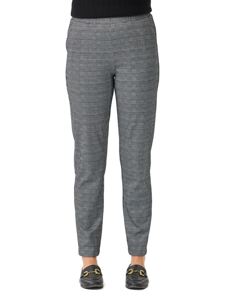 Middleton Check Stretch Pocket Pant in Grey image 5