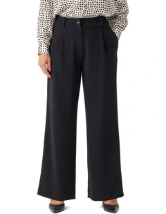 Mara Wide Leg Long Pant in Black