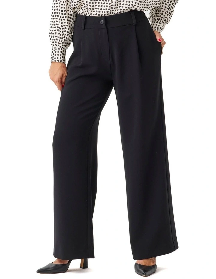 Mara Wide Leg Long Pant in Black image 5