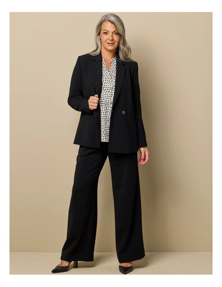 Mara Wide Leg Long Pant in Black image 6
