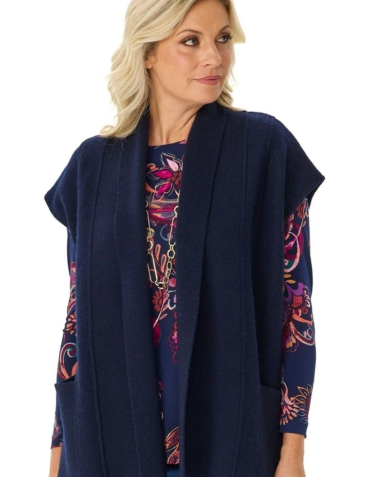 Deakin E2e Short Vest in Navy image 5