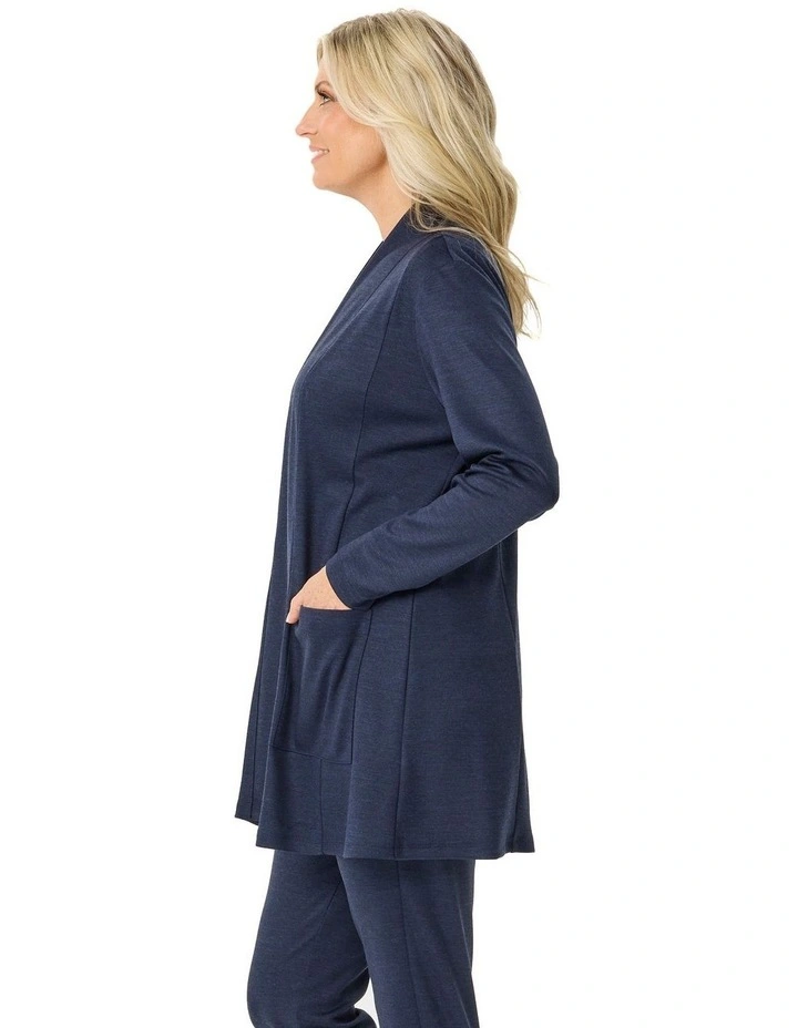 Hedrena Interlock Pocket Cardigan in Navy image 3