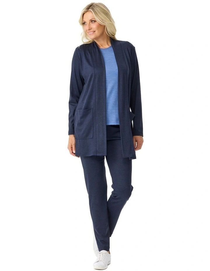 Hedrena Interlock Pocket Cardigan in Navy image 4