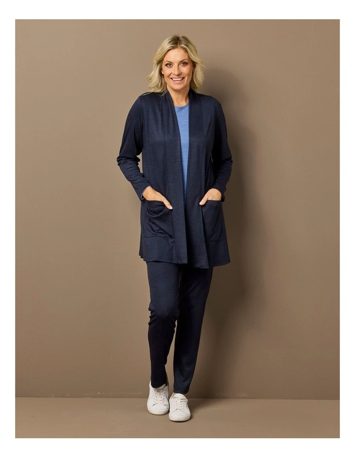Hedrena Interlock Pocket Cardigan in Navy image 5