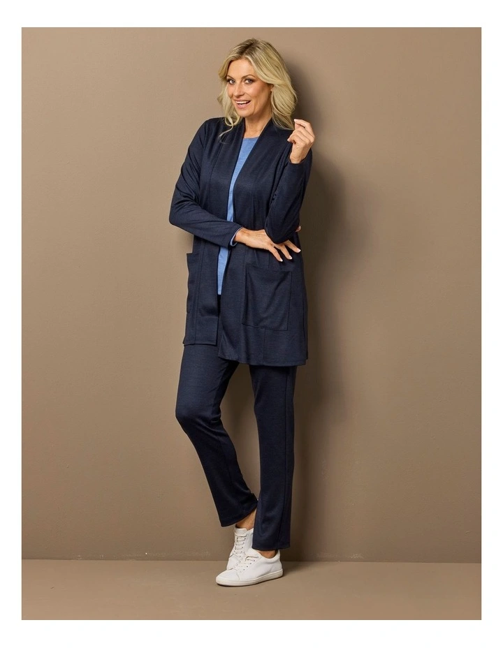 Hedrena Interlock Pocket Cardigan in Navy image 6