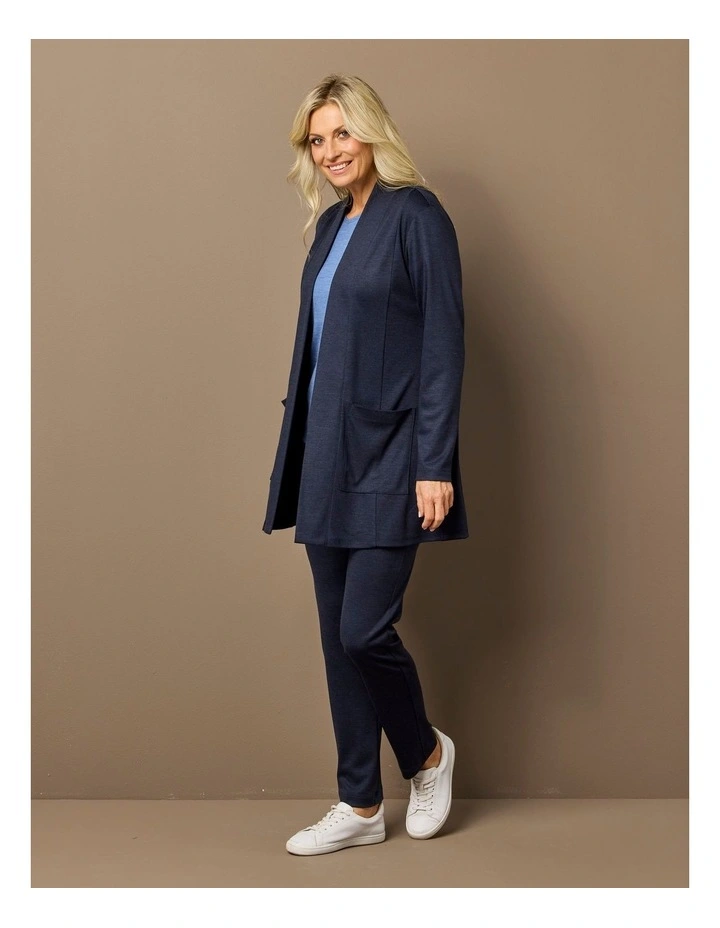 Hedrena Interlock Pocket Cardigan in Navy image 7