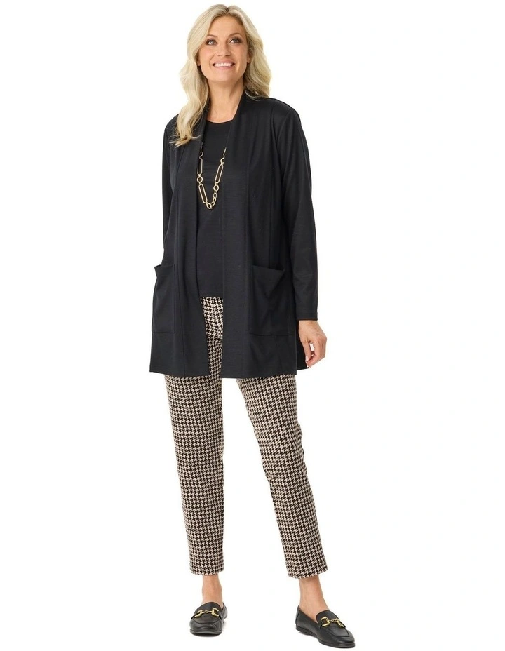 Hedrena Interlock Pocket Cardigan in Black image 4