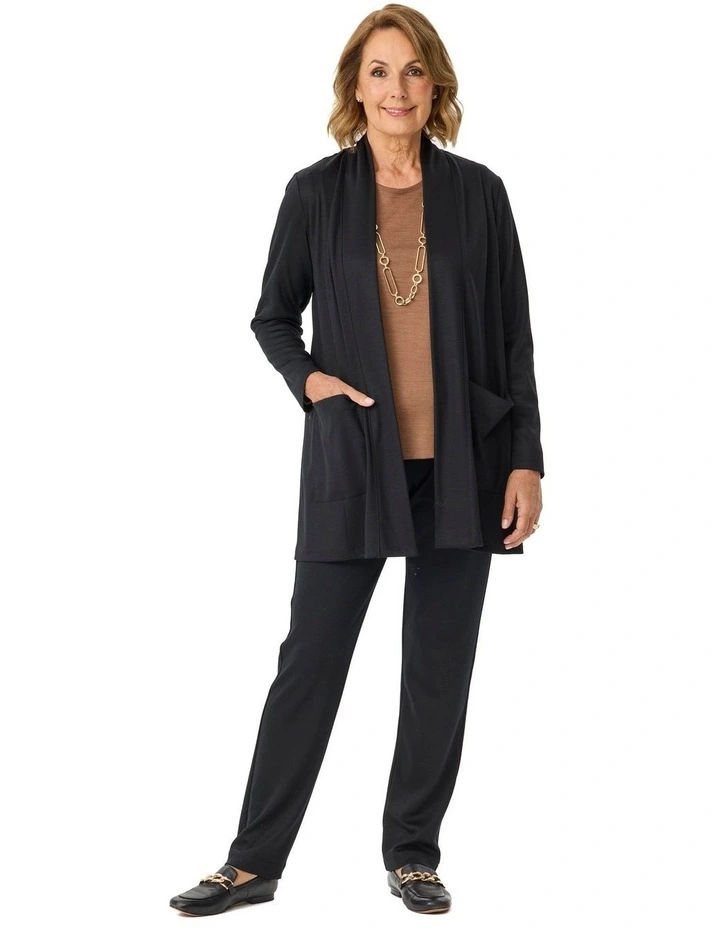 Hedrena Interlock Pocket Cardigan in Black image 5