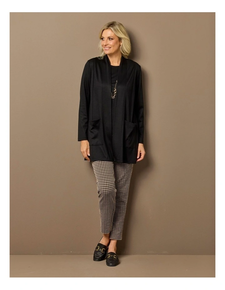 Hedrena Interlock Pocket Cardigan in Black image 6