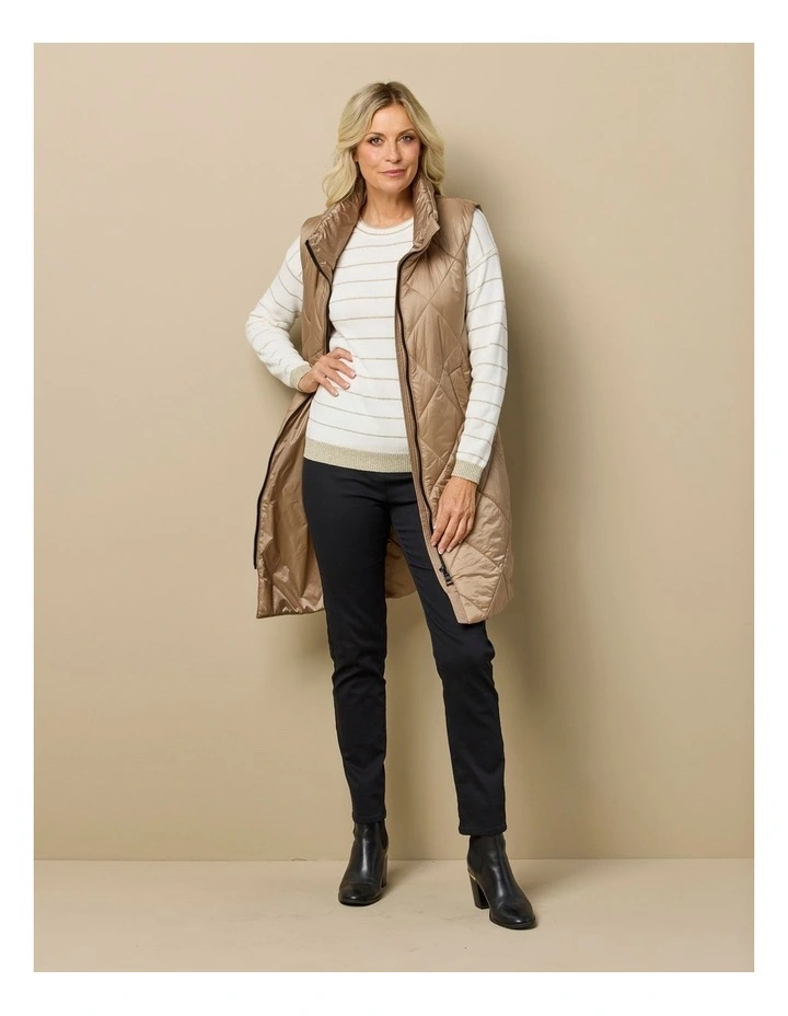 Kris Lurex Stripe Sweater in Ivory image 7