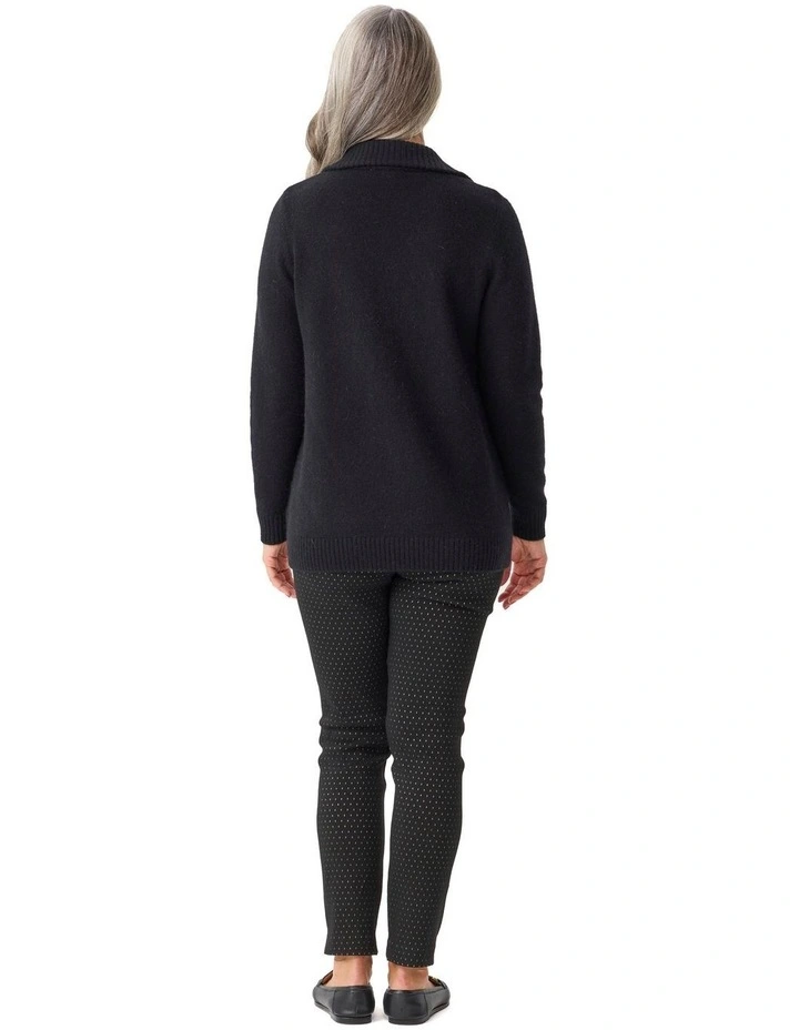 Everdeen Button Cardigan in Black image 2