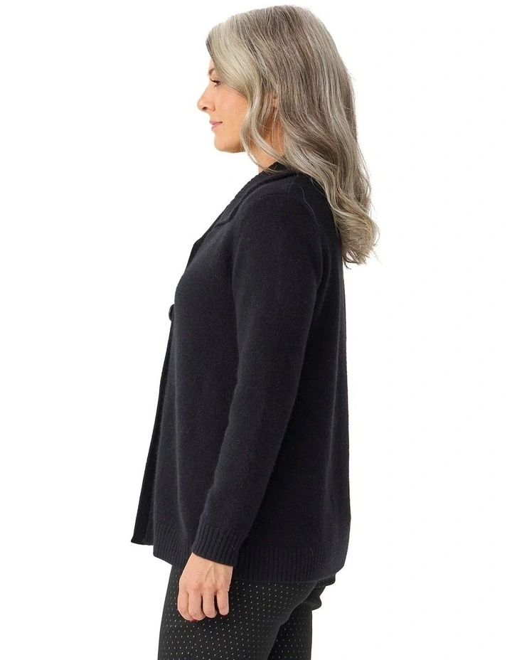 Everdeen Button Cardigan in Black image 3